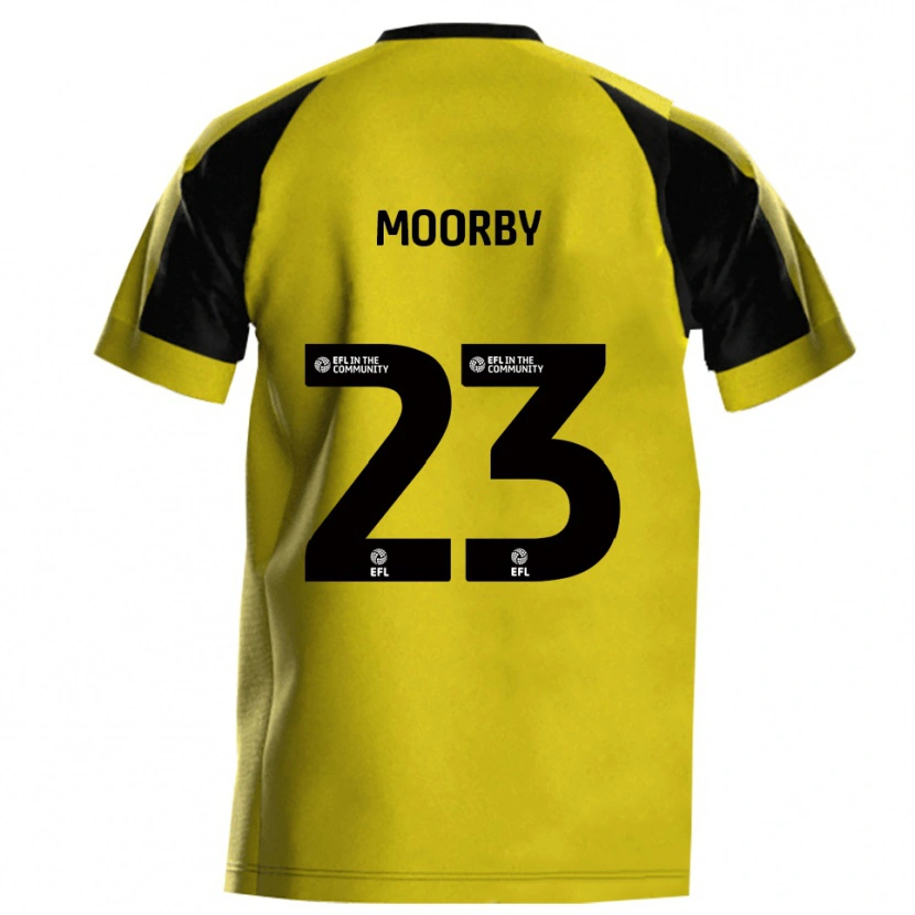 Danxen Kinder James Moorby #23 Gelb Grau Heimtrikot Trikot 2025/26 T-Shirt Österreich