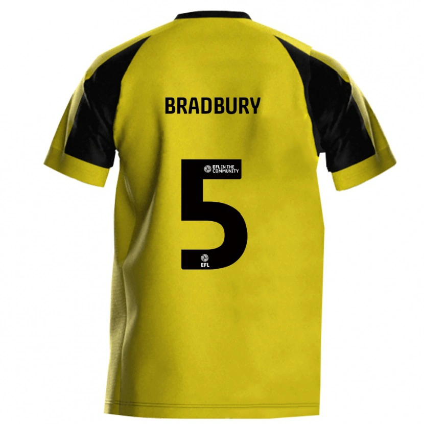 Danxen Kinder Tom Bradbury #5 Gelb Grau Heimtrikot Trikot 2025/26 T-Shirt Österreich