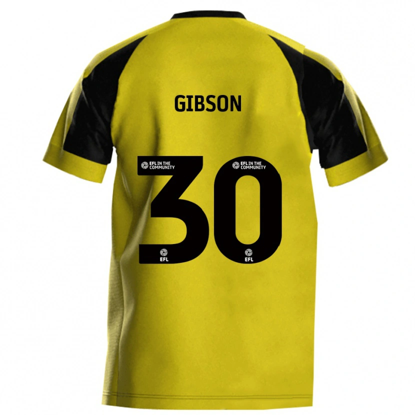 Danxen Kinder Liam Gibson #30 Gelb Grau Heimtrikot Trikot 2025/26 T-Shirt Österreich