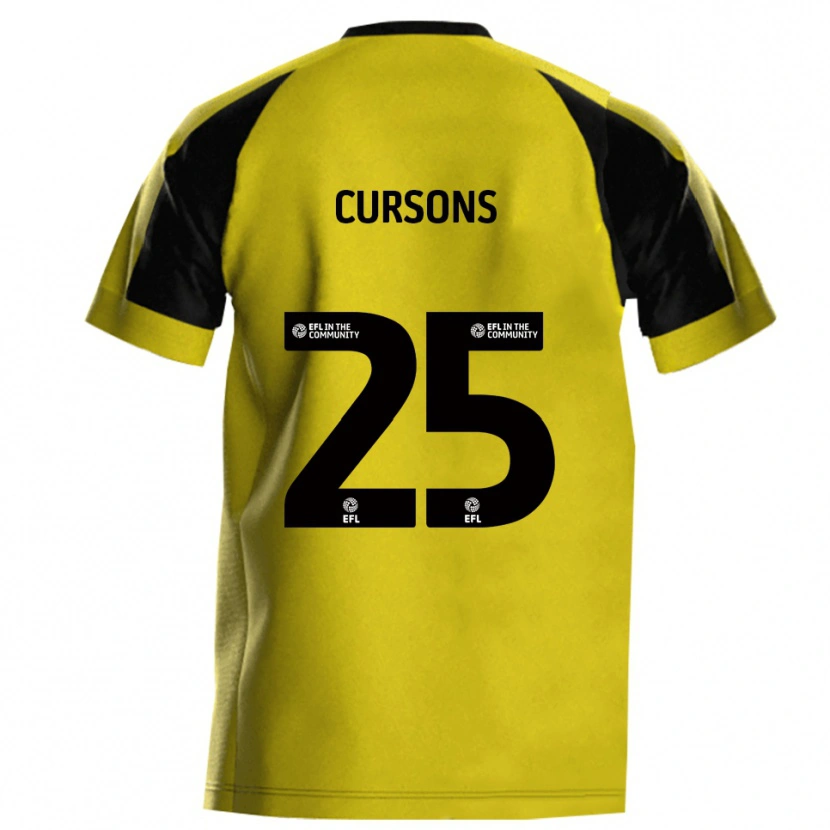 Danxen Kinder Tom Cursons #25 Gelb Grau Heimtrikot Trikot 2025/26 T-Shirt Österreich