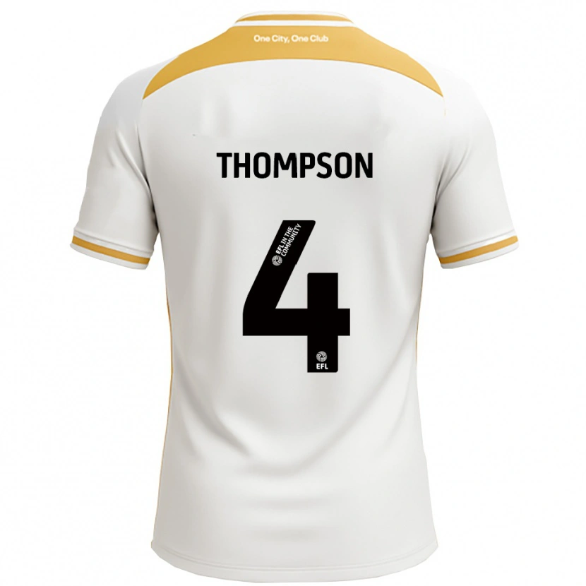 Danxen Kinder Nathan Thompson #4 Weiß Gold Heimtrikot Trikot 2025/26 T-Shirt Österreich