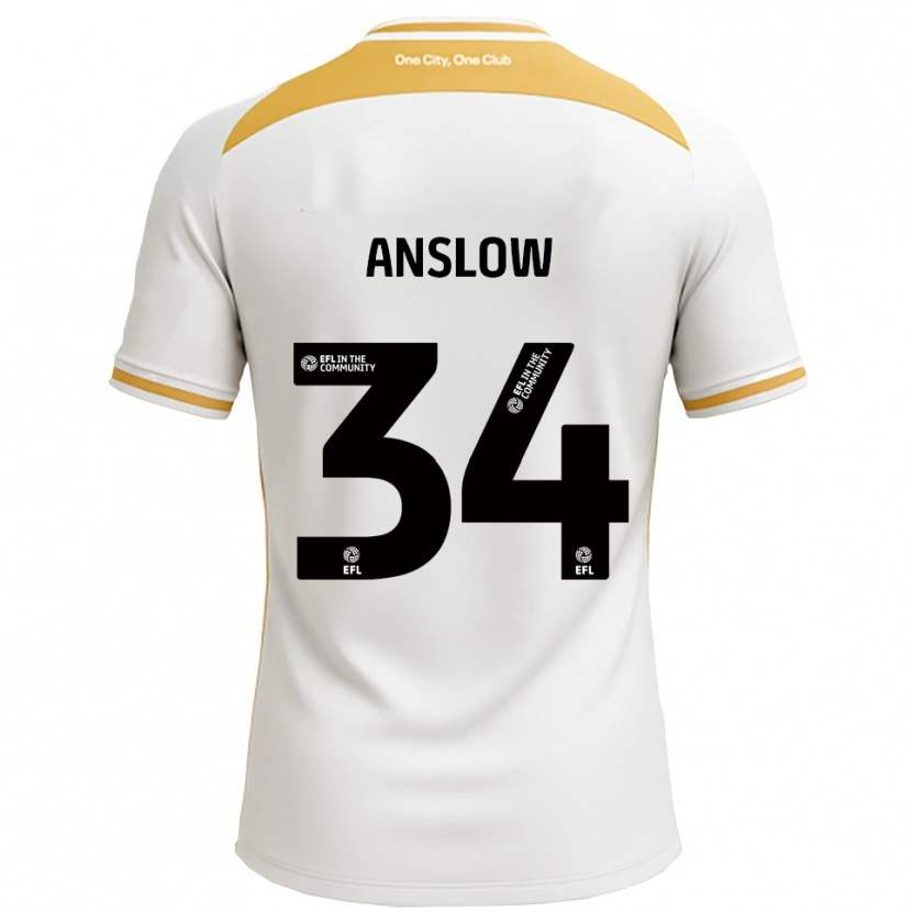 Danxen Kinder Lauren Anslow #34 Weiß Gold Heimtrikot Trikot 2025/26 T-Shirt Österreich
