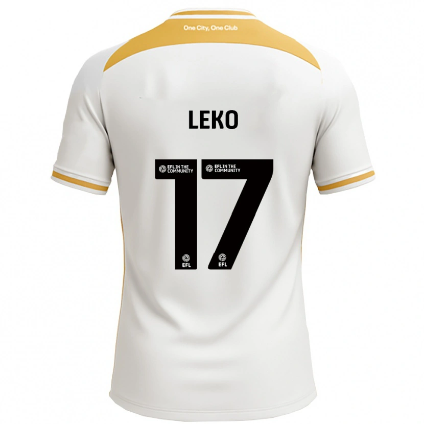 Danxen Kinder Jonathan Leko #17 Weiß Gold Heimtrikot Trikot 2025/26 T-Shirt Österreich