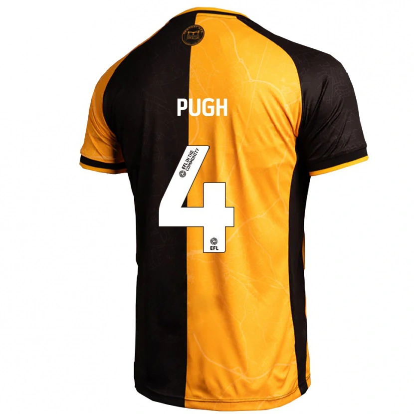 Danxen Kinder Harri Pugh #4 Gelb Schwarz Heimtrikot Trikot 2025/26 T-Shirt Österreich