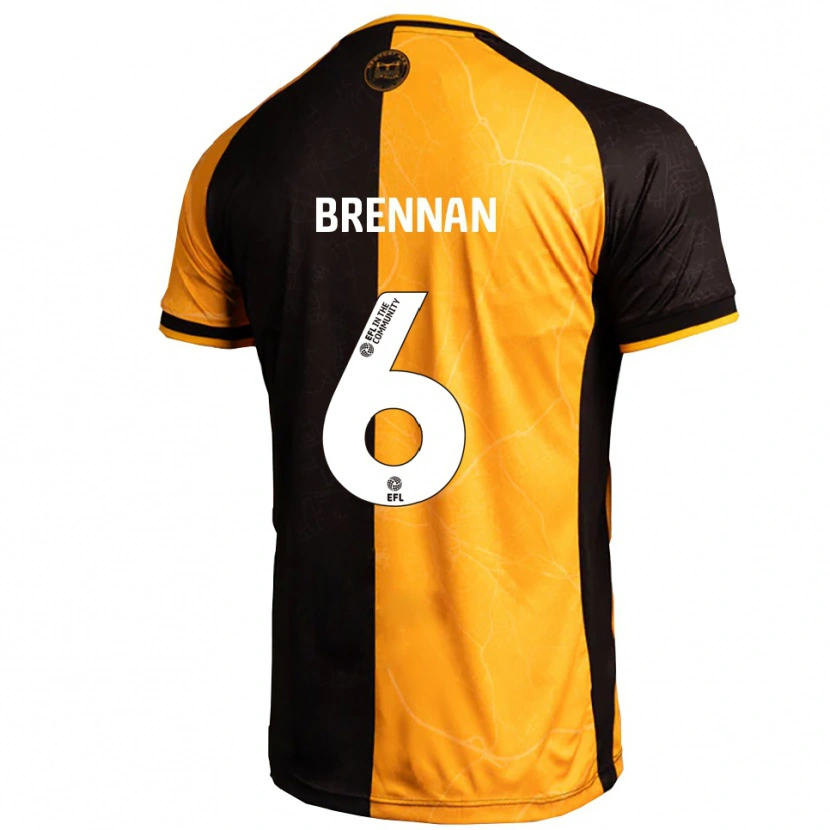 Danxen Kinder Ciaran Brennan #6 Gelb Schwarz Heimtrikot Trikot 2025/26 T-Shirt Österreich
