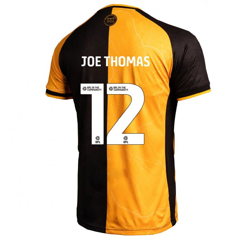 Danxen Kinder Joe Thomas #12 Gelb Schwarz Heimtrikot Trikot 2025/26 T-Shirt Österreich