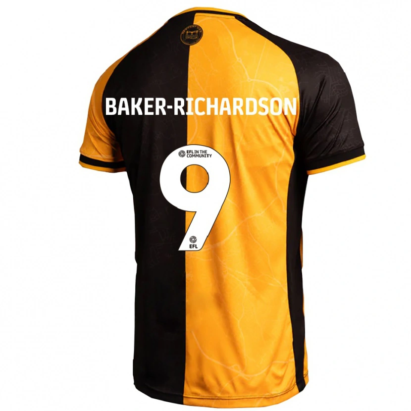 Danxen Kinder Courtney Baker-Richardson #9 Gelb Schwarz Heimtrikot Trikot 2025/26 T-Shirt Österreich
