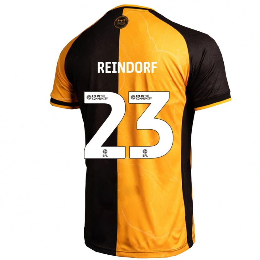 Danxen Kinder Michael Reindorf #23 Gelb Schwarz Heimtrikot Trikot 2025/26 T-Shirt Österreich