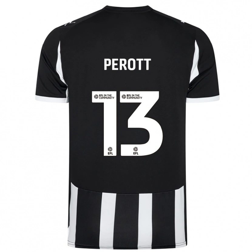 Danxen Kinder Milai Perott #13 Schwarz Weiß Heimtrikot Trikot 2025/26 T-Shirt Österreich