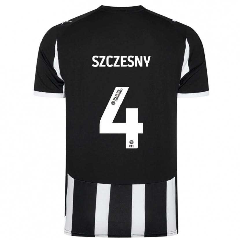 Danxen Kinder Nikos Szczesny #4 Schwarz Weiß Heimtrikot Trikot 2025/26 T-Shirt Österreich