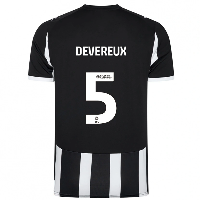 Danxen Kinder Frankie Devereux #5 Schwarz Weiß Heimtrikot Trikot 2025/26 T-Shirt Österreich