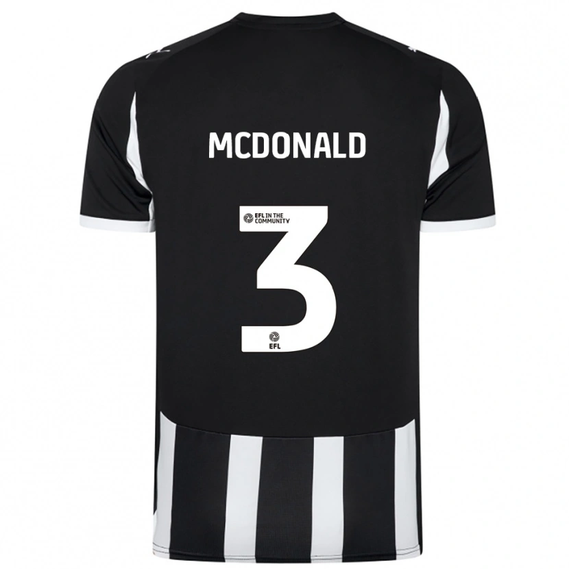 Danxen Kinder Rod Mcdonald #3 Schwarz Weiß Heimtrikot Trikot 2025/26 T-Shirt Österreich