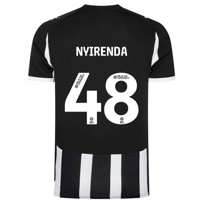 Danxen Kinder Themba Nyirenda #48 Schwarz Weiß Heimtrikot Trikot 2025/26 T-Shirt Österreich