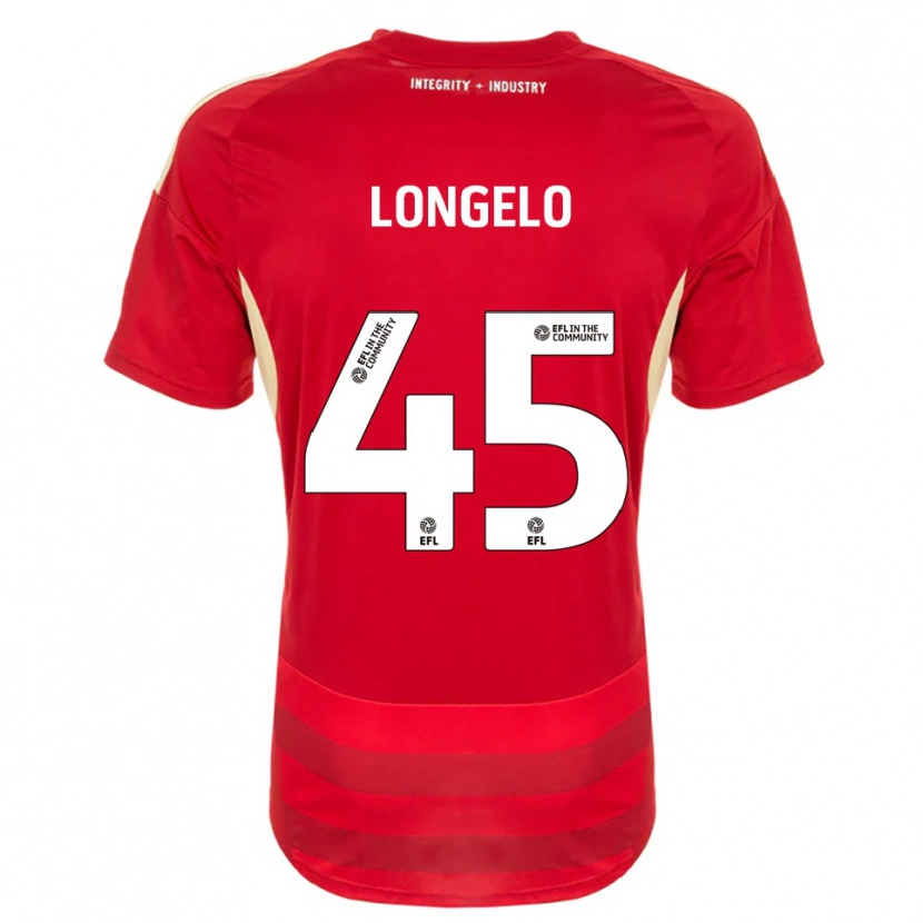Danxen Kinder Rosaire Longelo #45 Rot Weiß Heimtrikot Trikot 2025/26 T-Shirt Österreich