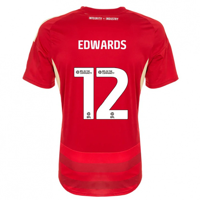 Danxen Kinder Tom Edwards #12 Rot Weiß Heimtrikot Trikot 2025/26 T-Shirt Österreich