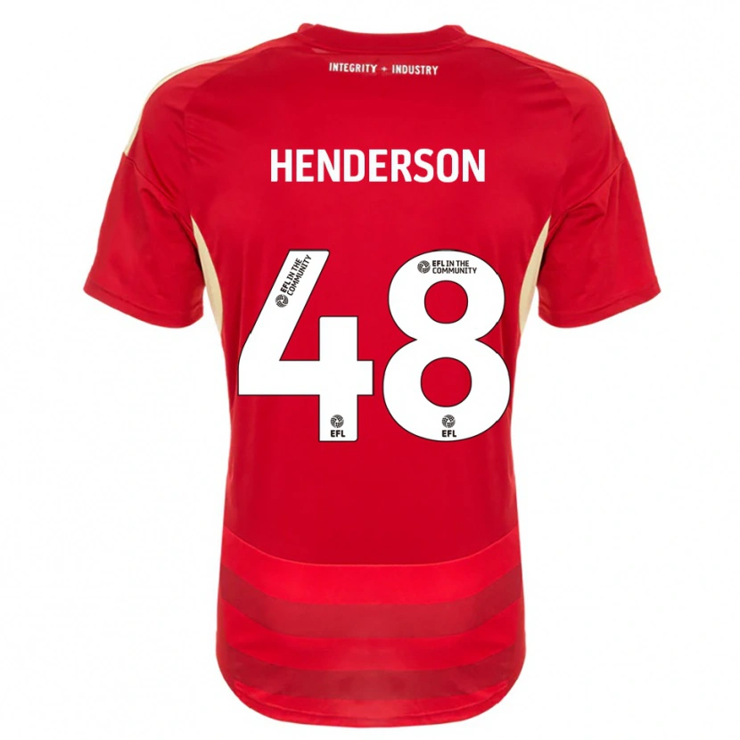 Danxen Kinder Alfie Henderson #48 Rot Weiß Heimtrikot Trikot 2025/26 T-Shirt Österreich