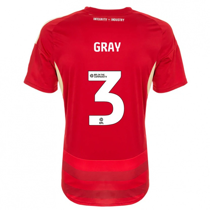 Danxen Kinder Rebecca Gray #3 Rot Weiß Heimtrikot Trikot 2025/26 T-Shirt Österreich