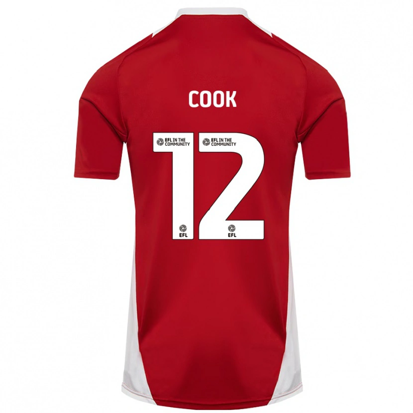 Danxen Kinder Izzy Cook #12 Rot Weiß Gold Heimtrikot Trikot 2025/26 T-Shirt Österreich