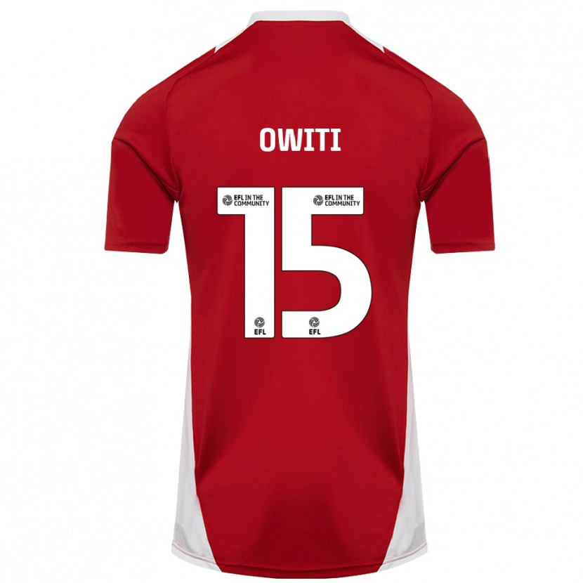 Danxen Kinder Joseph Owiti #15 Rot Weiß Gold Heimtrikot Trikot 2025/26 T-Shirt Österreich