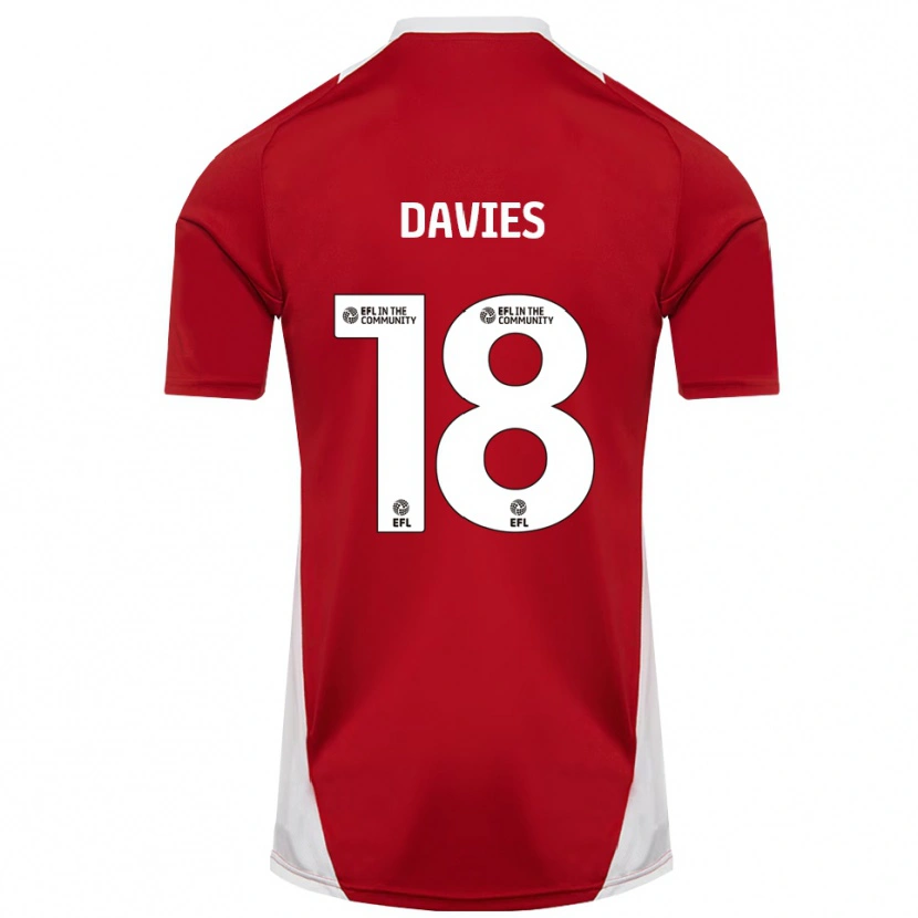 Danxen Kinder Libby Davies #18 Rot Weiß Gold Heimtrikot Trikot 2025/26 T-Shirt Österreich