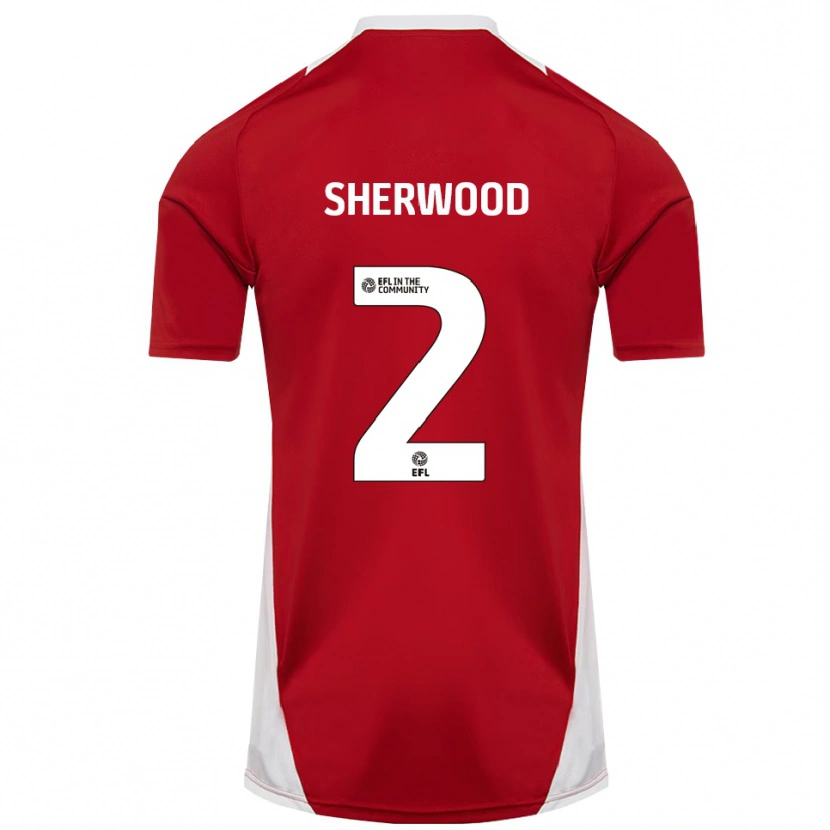 Danxen Kinder Katie Sherwood #2 Rot Weiß Gold Heimtrikot Trikot 2025/26 T-Shirt Österreich