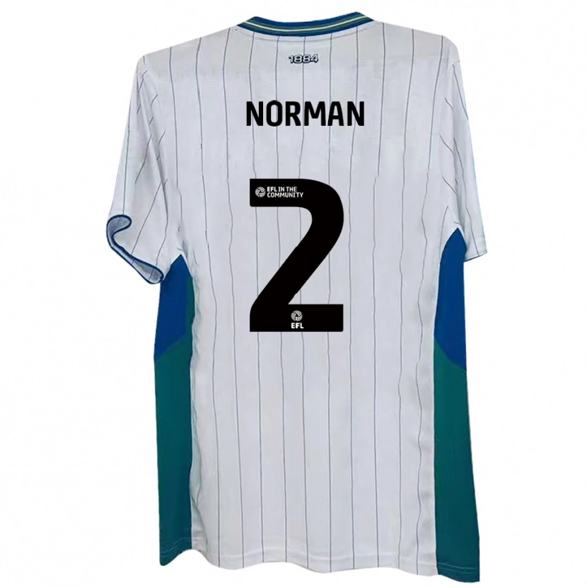 Danxen Kinder Cameron Norman #2 Weiß Grün Blau Heimtrikot Trikot 2025/26 T-Shirt Österreich