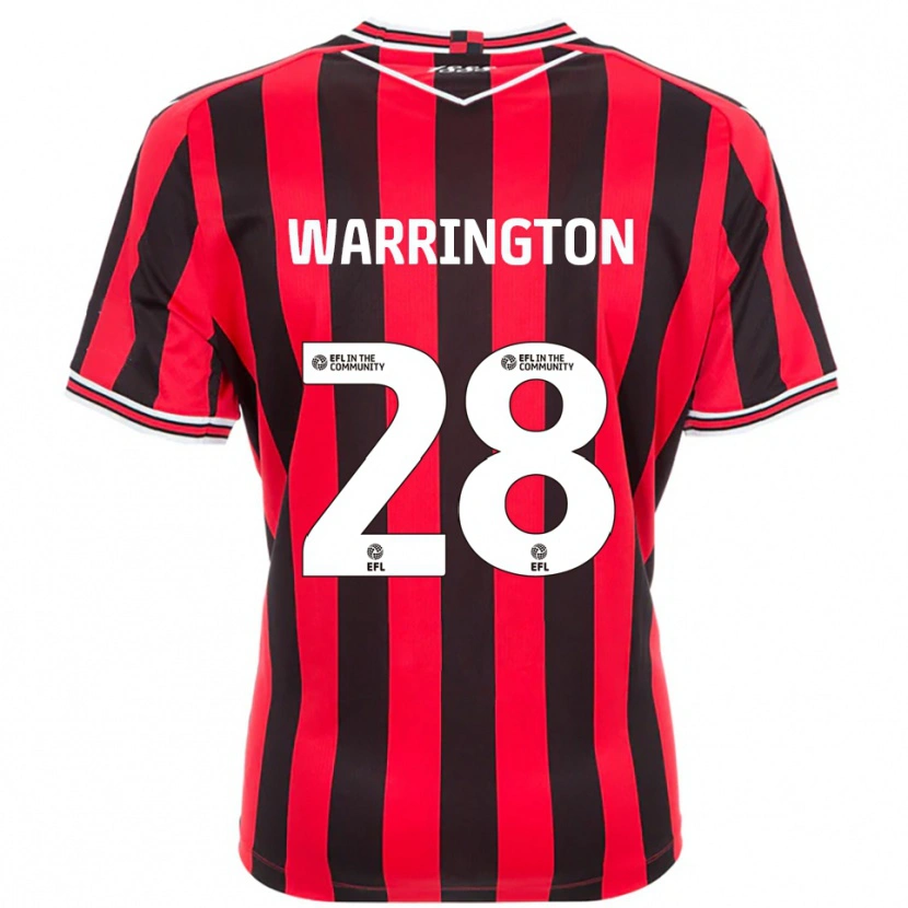 Danxen Kinder Lewis Warrington #28 Rot Schwarz Heimtrikot Trikot 2025/26 T-Shirt Österreich