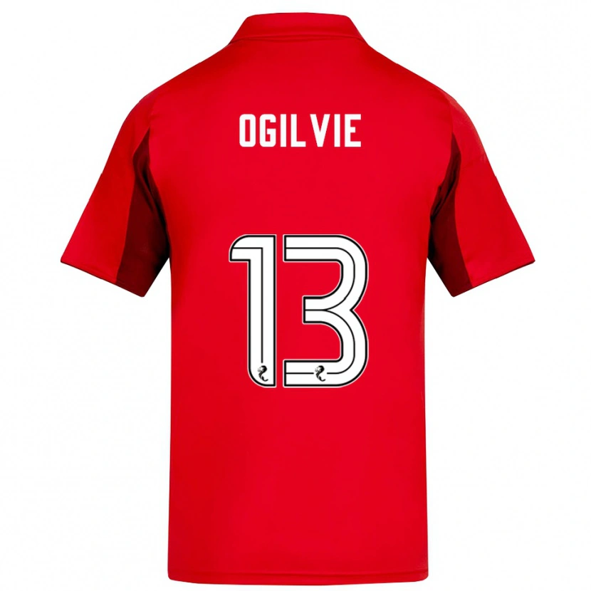Danxen Kinder Francesca Ogilvie #13 Rot Burgunderrot Heimtrikot Trikot 2025/26 T-Shirt Österreich