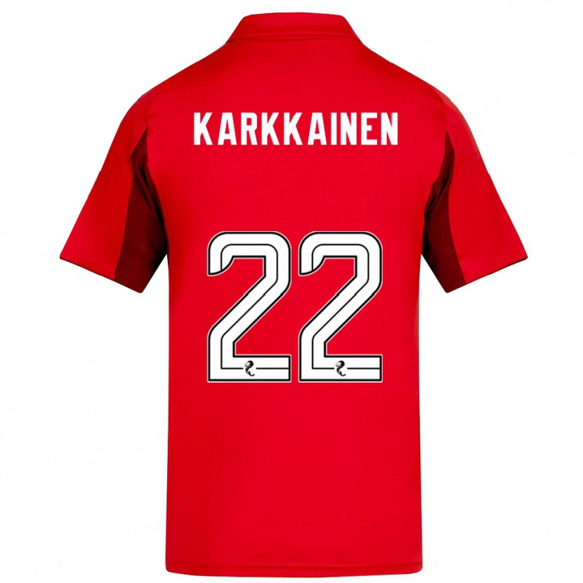 Danxen Kinder Elena Kärkkäinen #22 Rot Burgunderrot Heimtrikot Trikot 2025/26 T-Shirt Österreich
