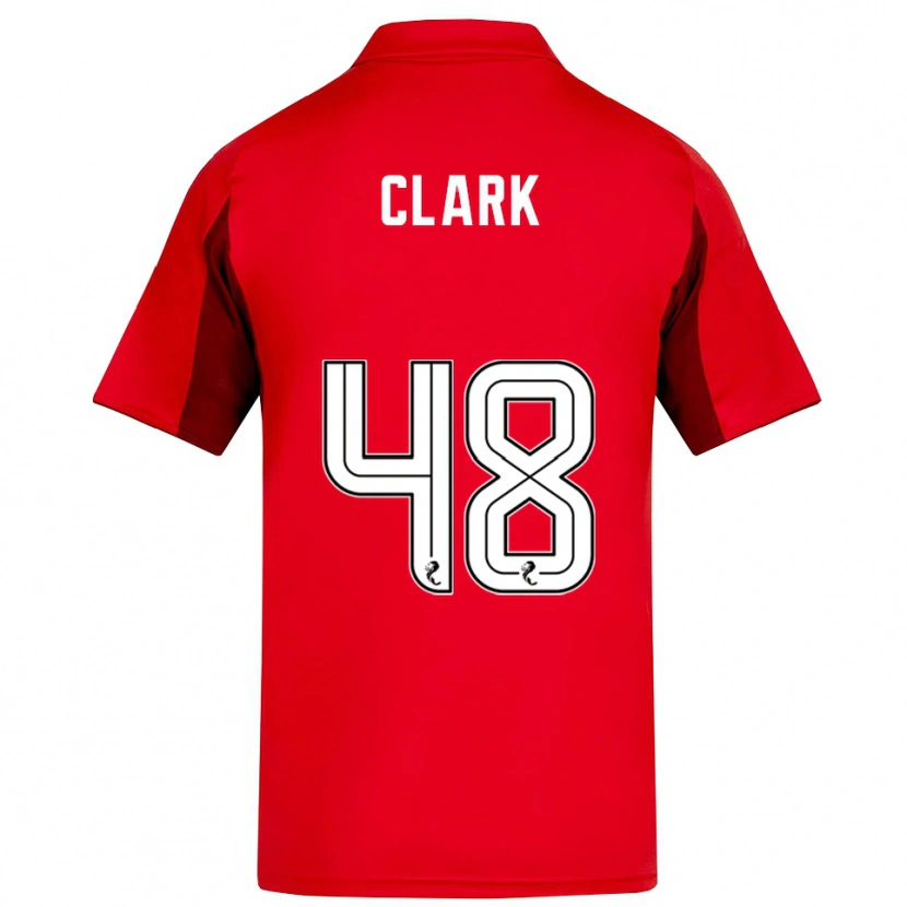 Danxen Kinder Ellis Clark #48 Rot Burgunderrot Heimtrikot Trikot 2025/26 T-Shirt Österreich