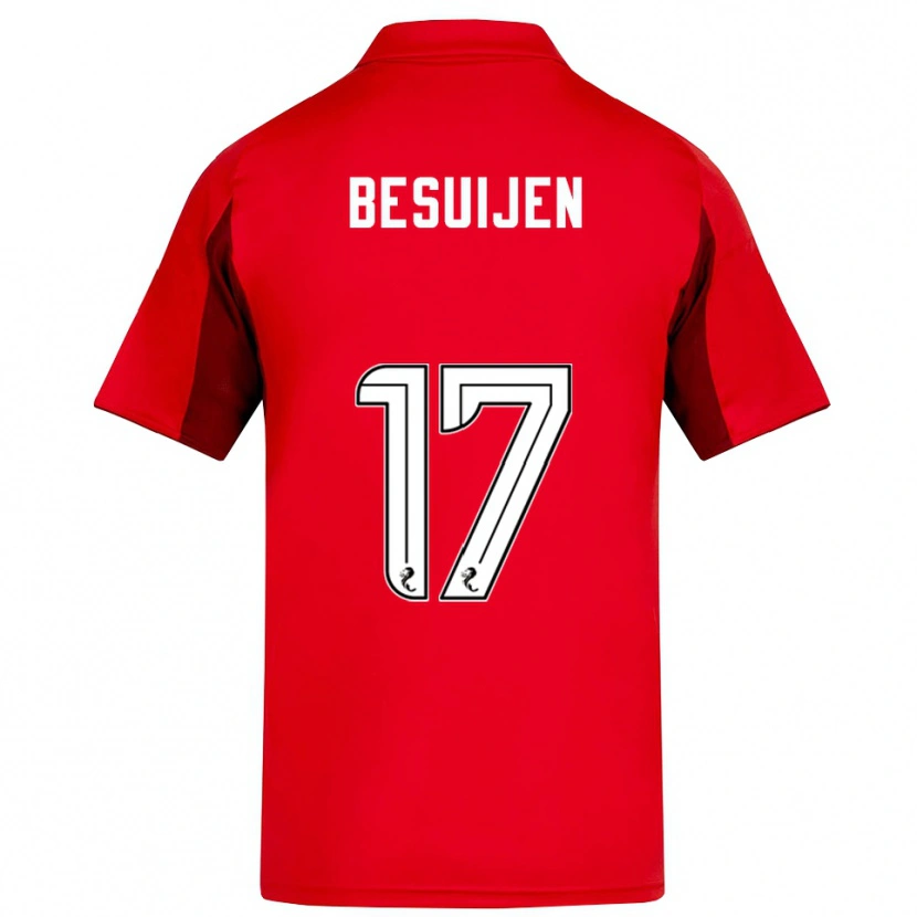 Danxen Kinder Vicente Besuijen #17 Rot Burgunderrot Heimtrikot Trikot 2025/26 T-Shirt Österreich