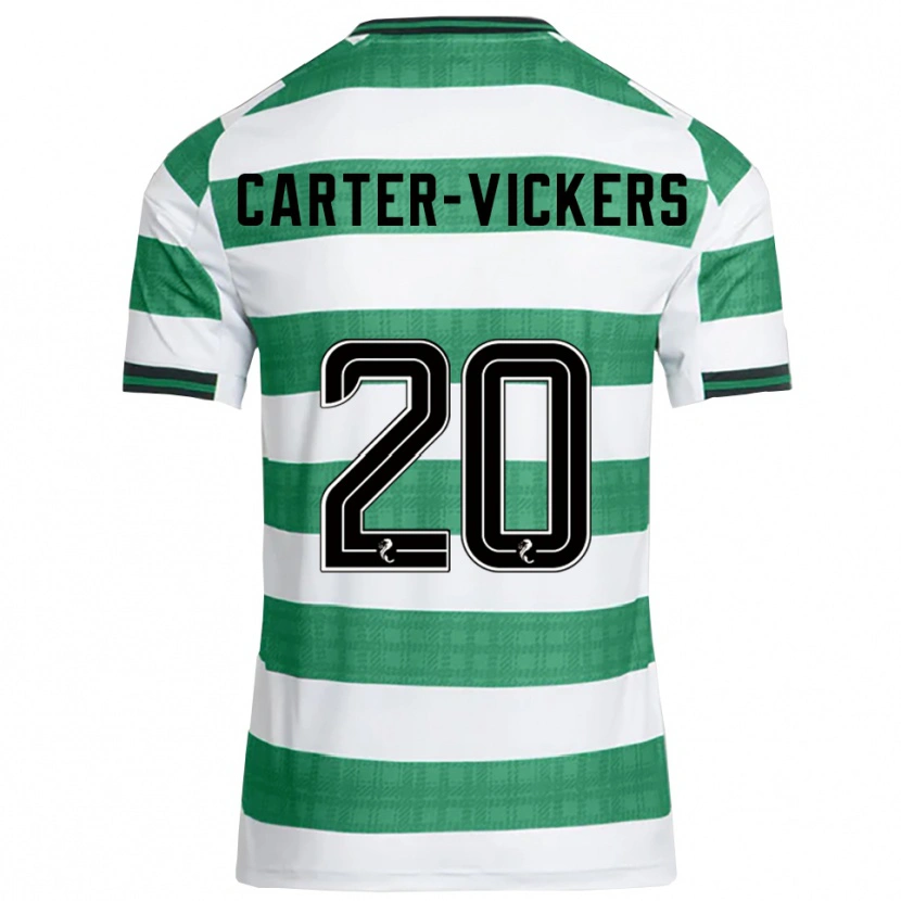 Danxen Kinder Cameron Carter-Vickers #20 Grün Weiß Heimtrikot Trikot 2025/26 T-Shirt Österreich