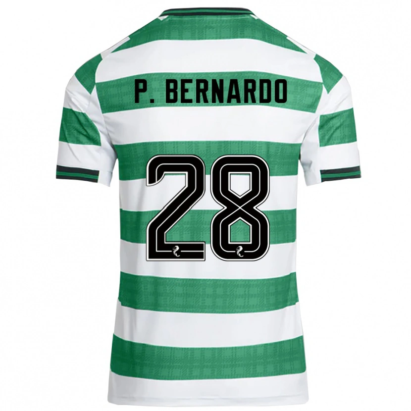 Danxen Kinder Paulo Bernardo #28 Grün Weiß Heimtrikot Trikot 2025/26 T-Shirt Österreich