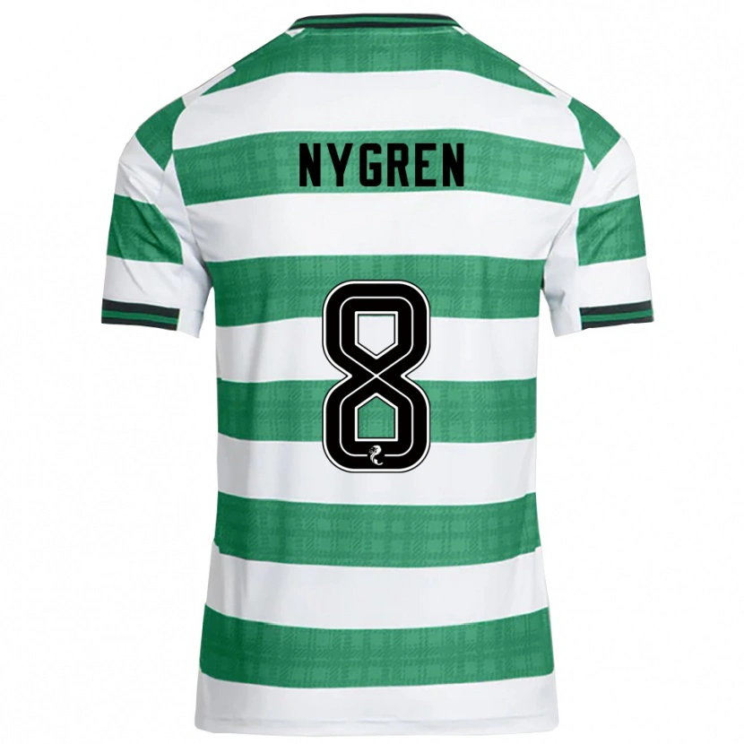 Danxen Kinder Benjamin Nygren #8 Grün Weiß Heimtrikot Trikot 2025/26 T-Shirt Österreich