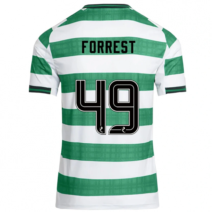 Danxen Kinder James Forrest #49 Grün Weiß Heimtrikot Trikot 2025/26 T-Shirt Österreich