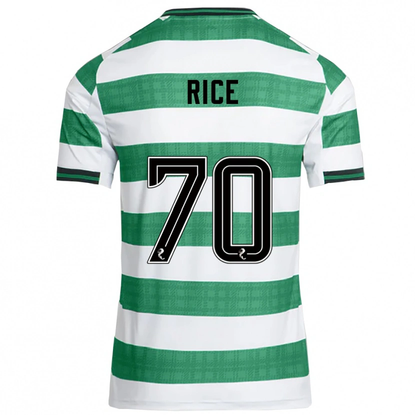 Danxen Kinder Aidan Rice #70 Grün Weiß Heimtrikot Trikot 2025/26 T-Shirt Österreich