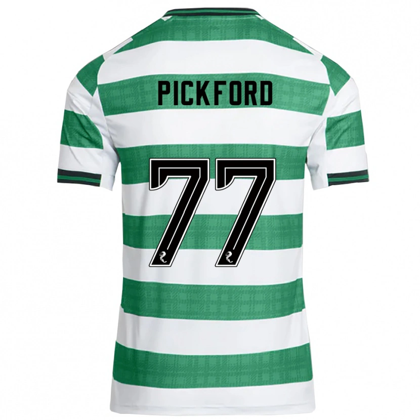Danxen Kinder Tom Pickford #77 Grün Weiß Heimtrikot Trikot 2025/26 T-Shirt Österreich