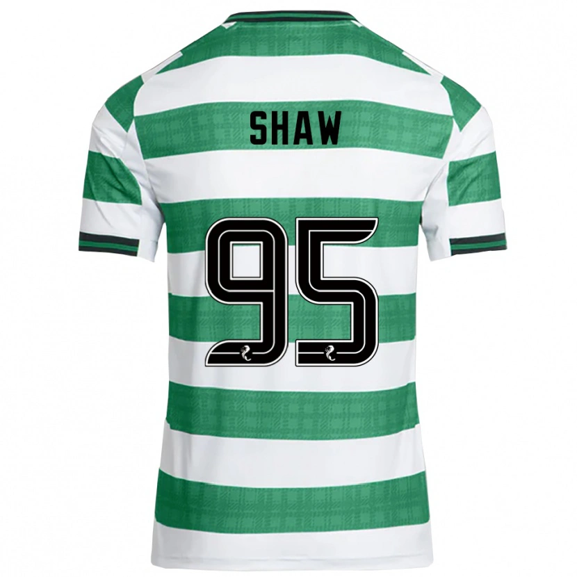 Danxen Kinder Corey Shaw #95 Grün Weiß Heimtrikot Trikot 2025/26 T-Shirt Österreich