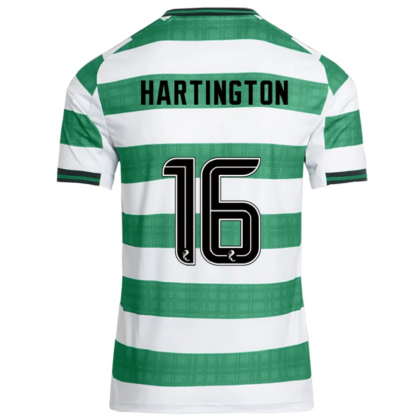 Danxen Kinder Owen Hartington #16 Grün Weiß Heimtrikot Trikot 2025/26 T-Shirt Österreich
