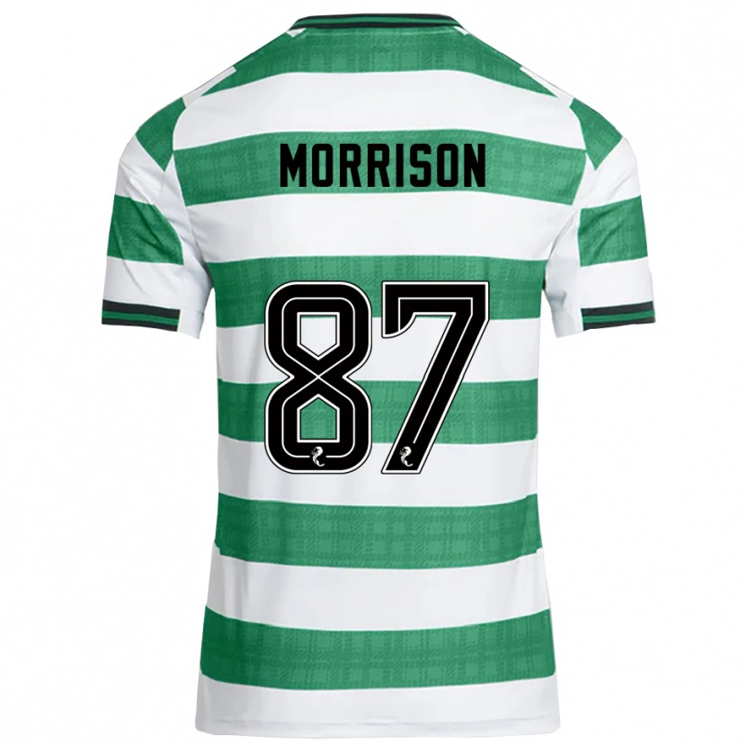 Danxen Kinder Joe Morrison #87 Grün Weiß Heimtrikot Trikot 2025/26 T-Shirt Österreich