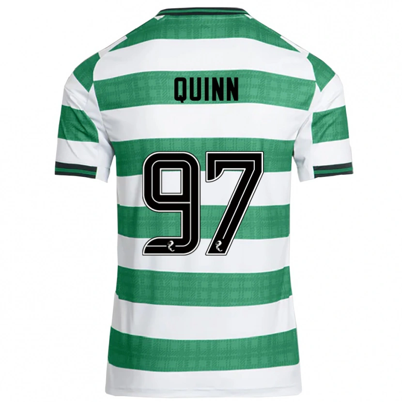 Danxen Kinder Ben Quinn #97 Grün Weiß Heimtrikot Trikot 2025/26 T-Shirt Österreich