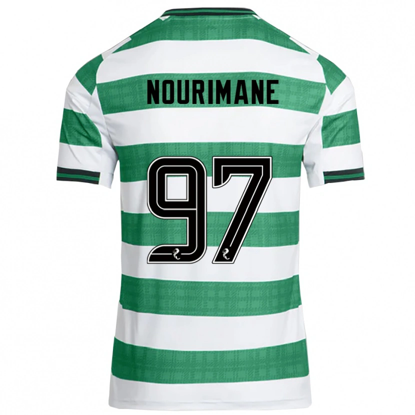 Danxen Kinder Addi Nourimane #97 Grün Weiß Heimtrikot Trikot 2025/26 T-Shirt Österreich
