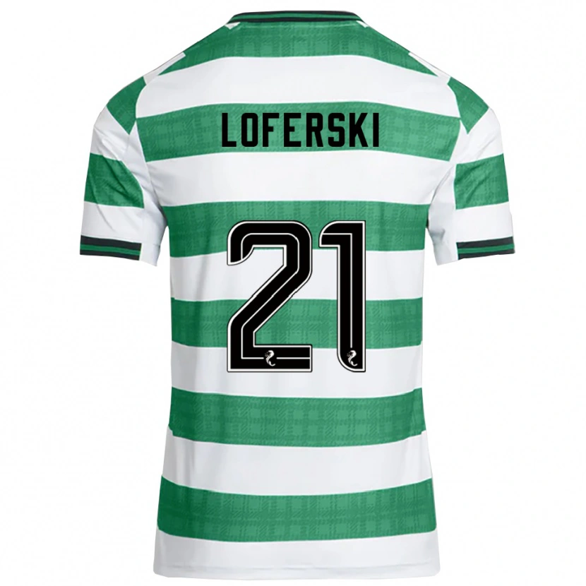 Danxen Kinder Kit Loferski #21 Grün Weiß Heimtrikot Trikot 2025/26 T-Shirt Österreich