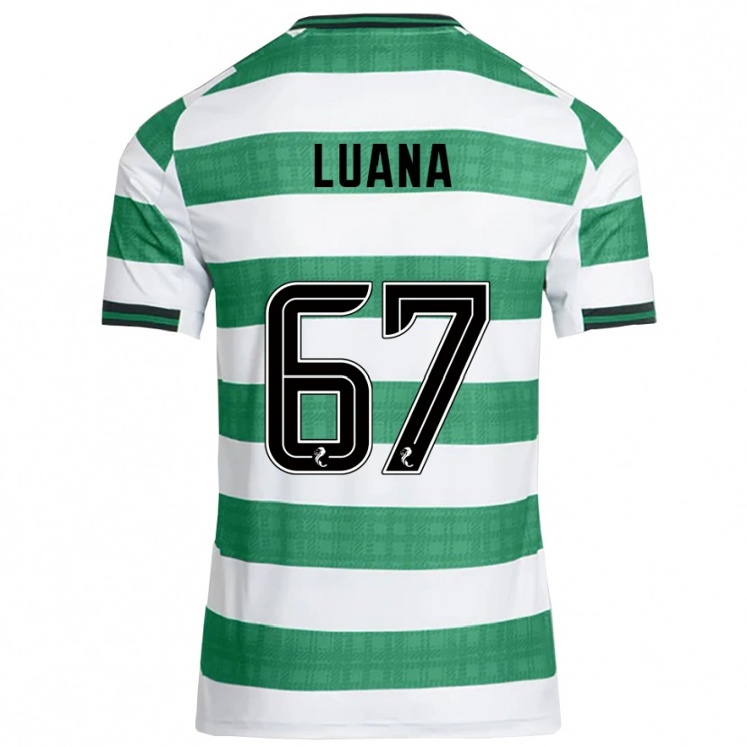 Danxen Kinder Luana Muñoz #67 Grün Weiß Heimtrikot Trikot 2025/26 T-Shirt Österreich