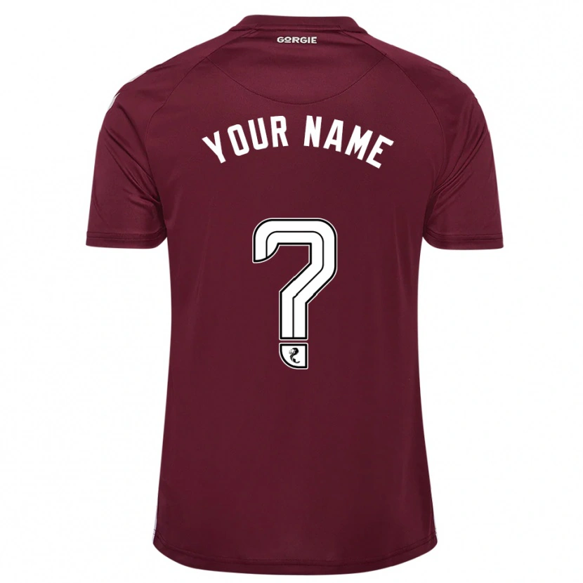 Danxen Kinder Ihren Namen #0 Burgunderrot Weiß Heimtrikot Trikot 2025/26 T-Shirt Österreich