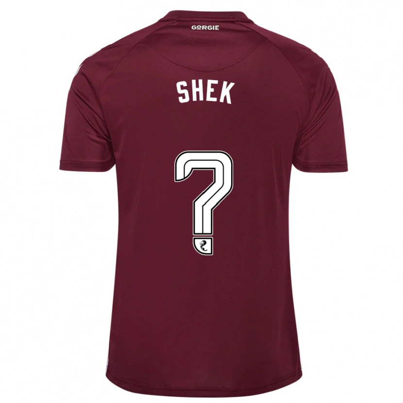 Danxen Kinder Cayden Shek #0 Burgunderrot Weiß Heimtrikot Trikot 2025/26 T-Shirt Österreich