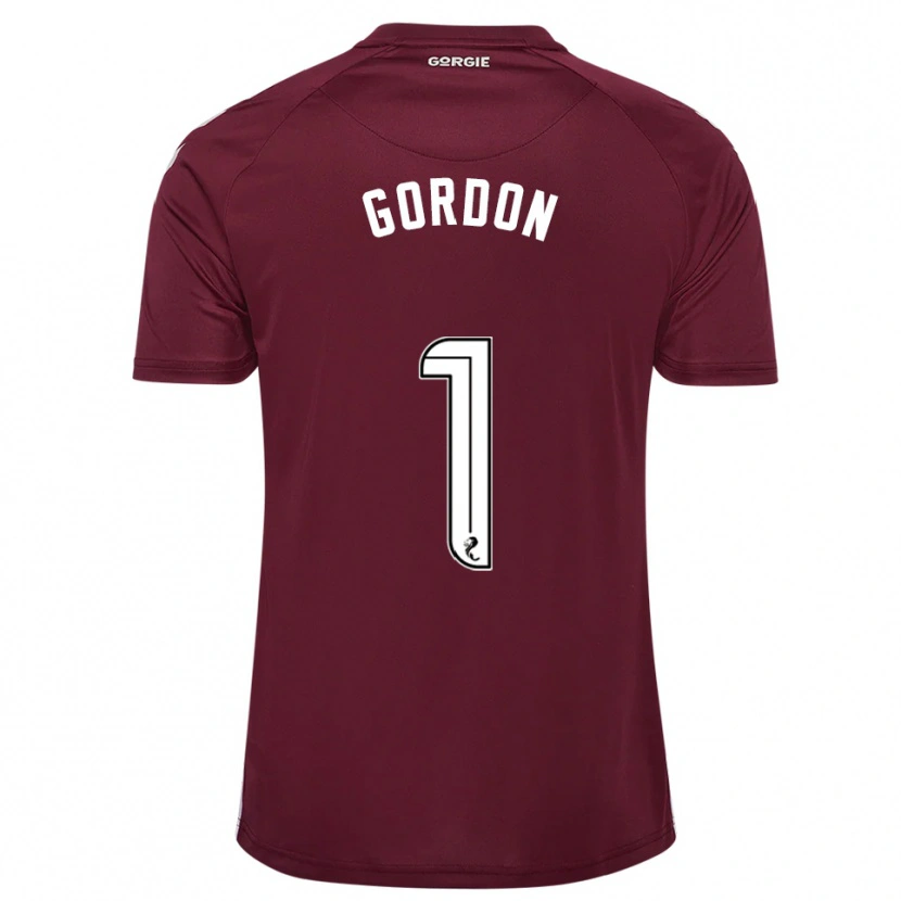 Danxen Kinder Craig Gordon #1 Burgunderrot Weiß Heimtrikot Trikot 2025/26 T-Shirt Österreich