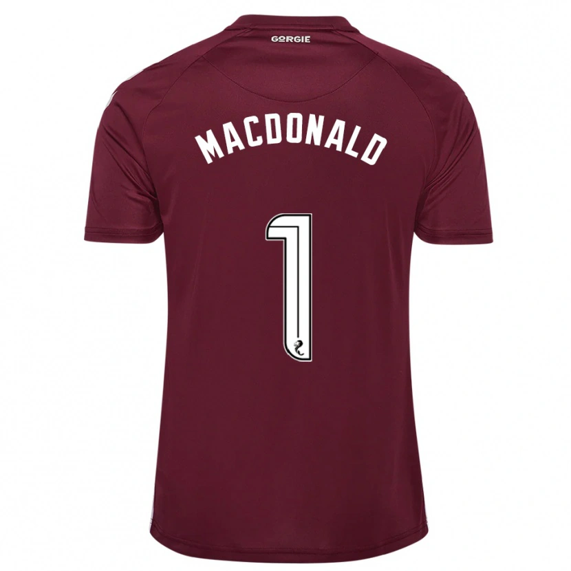 Danxen Kinder Jamie Macdonald #1 Burgunderrot Weiß Heimtrikot Trikot 2025/26 T-Shirt Österreich