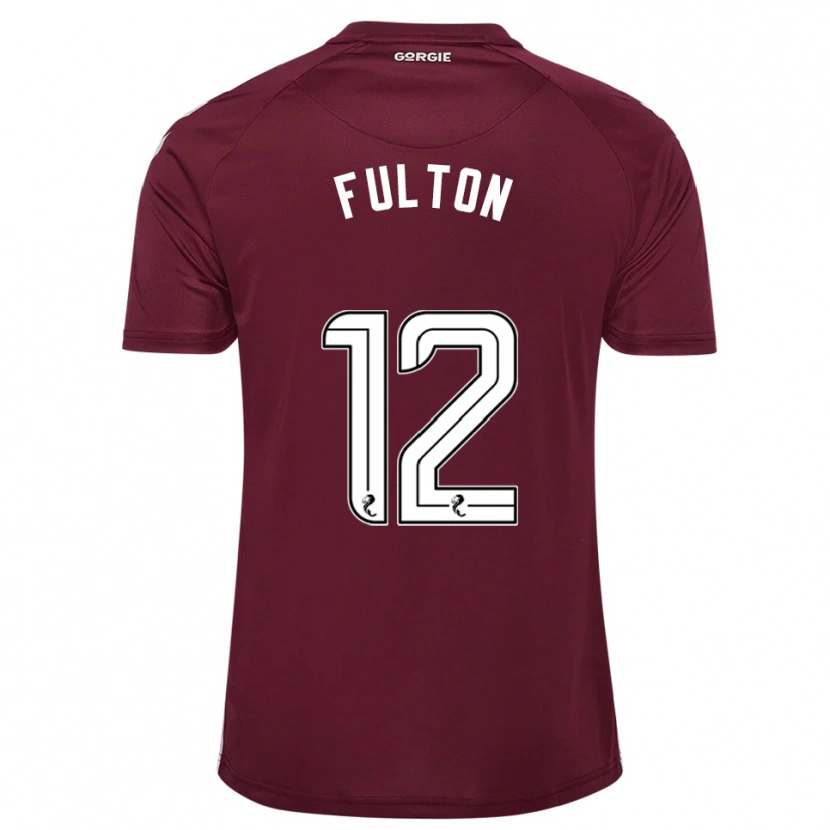 Danxen Kinder Ryan Fulton #12 Burgunderrot Weiß Heimtrikot Trikot 2025/26 T-Shirt Österreich