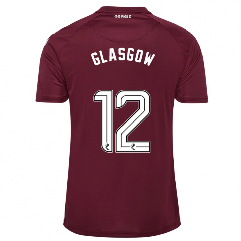 Danxen Kinder Euan Glasgow #12 Burgunderrot Weiß Heimtrikot Trikot 2025/26 T-Shirt Österreich